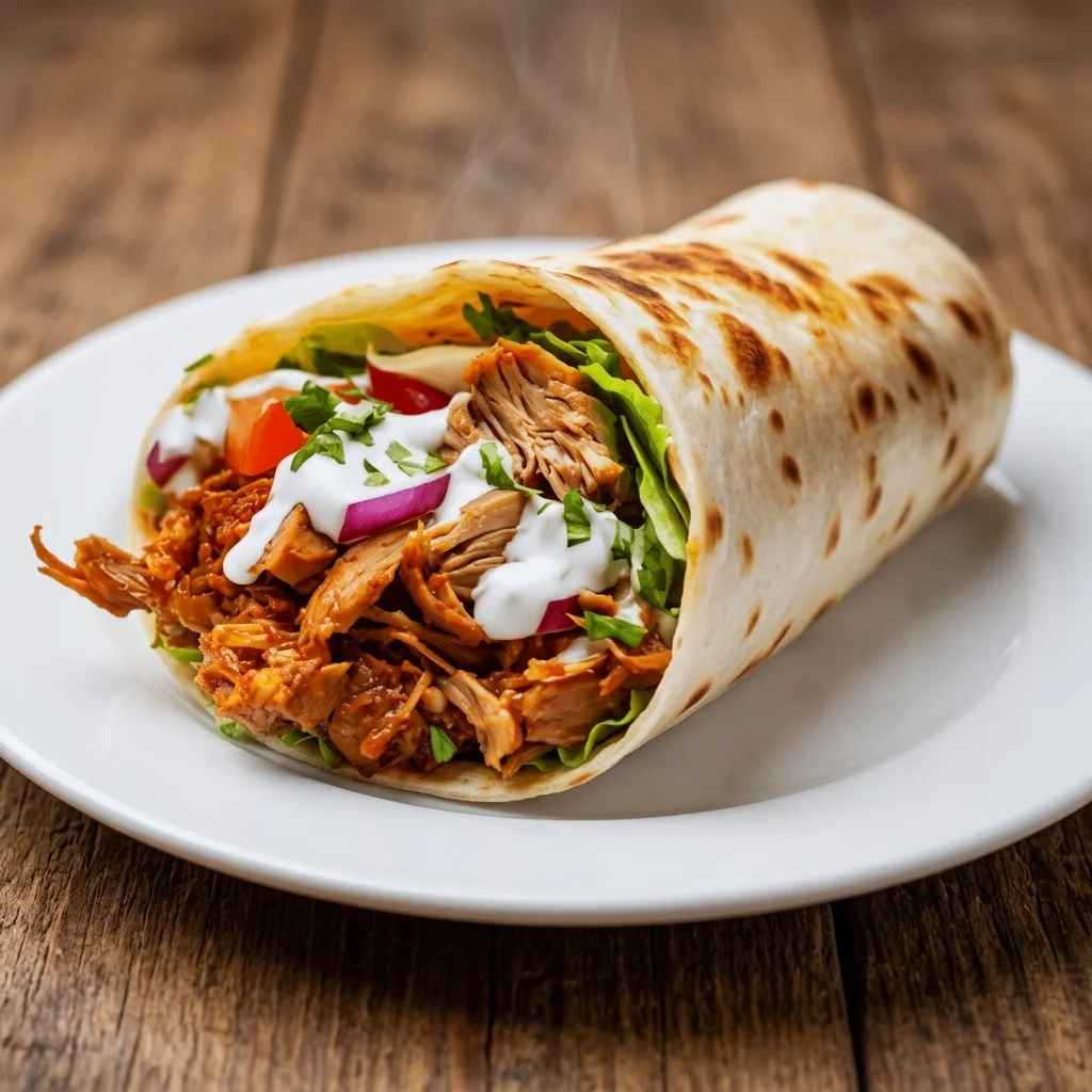 Chicken donair wrap at Taystee Donair & Pizza in northeast Edmonton, AB